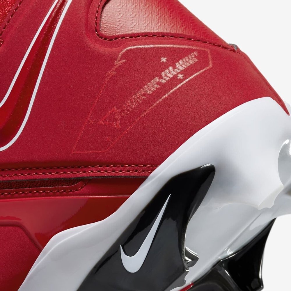 Nike Alpha Menace Pro 3 Mid Mens Football Cleats Red CT6649-616 NEW Size 11 - Picture 8 of 10